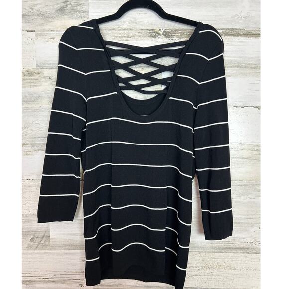 Jolibel Womens small black striped blouse new with tag summer viscose top blouse - Picture 2 of 4